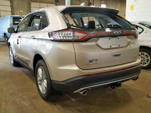 2FMPK4J86HBC64849 - 2017 FORD EDGE SEL SILVER photo 3