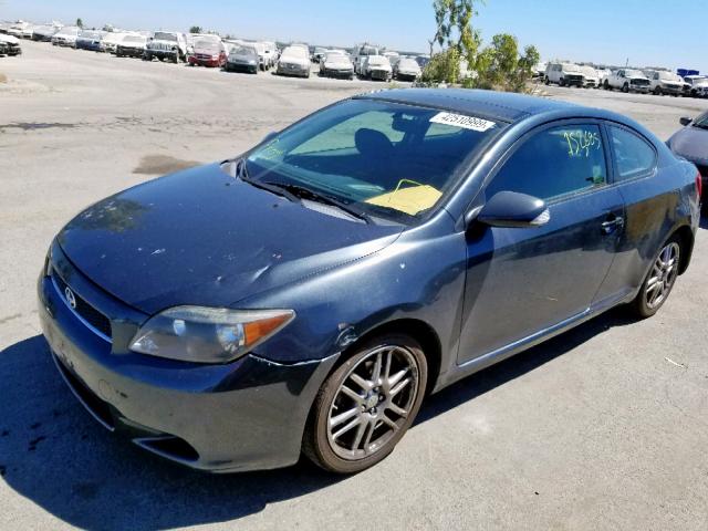 JTKDE177370219291 - 2007 TOYOTA SCION TC BLUE photo 2