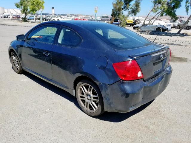 JTKDE177370219291 - 2007 TOYOTA SCION TC BLUE photo 3
