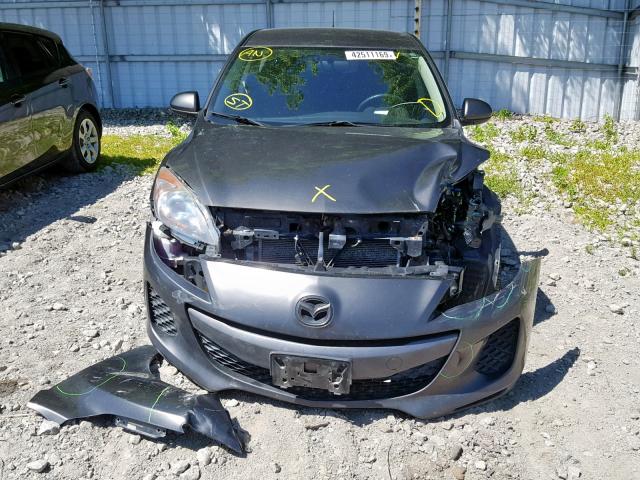 JM1BL1L78C1567246 - 2012 MAZDA 3 I GRAY photo 9