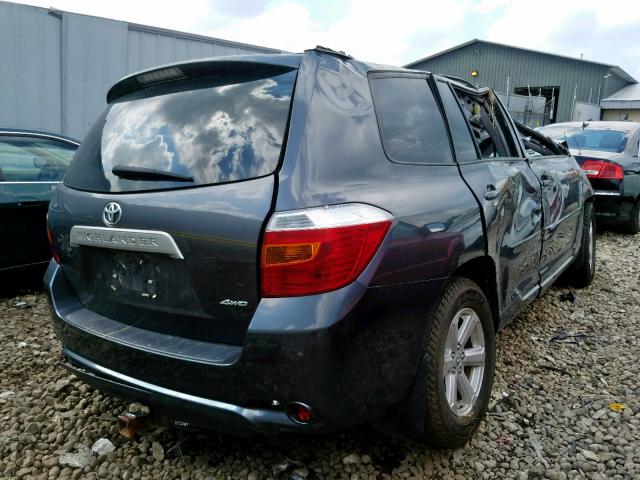 5TDBK3EH4AS033908 - 2010 TOYOTA HIGHLANDER GRAY photo 4