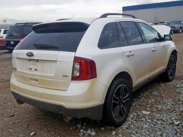 2FMDK3JC9DBB98809 - 2013 FORD EDGE SEL WHITE photo 4