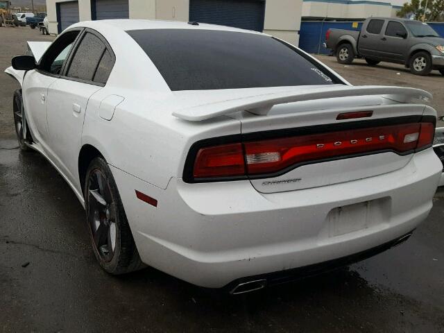 2C3CDXHG2EH182321 - 2014 DODGE CHARGER SX WHITE photo 3