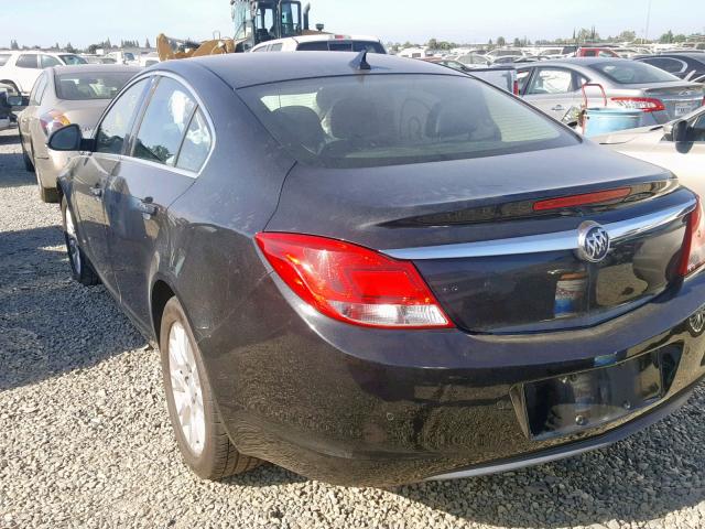 2G4GT5GR5D9149650 - 2013 BUICK REGAL PREM BLACK photo 3