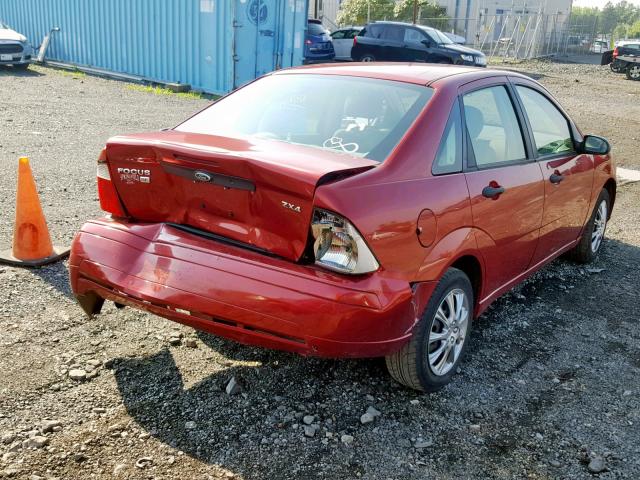 1FAFP34N45W184155 - 2005 FORD FOCUS ZX4 RED photo 4