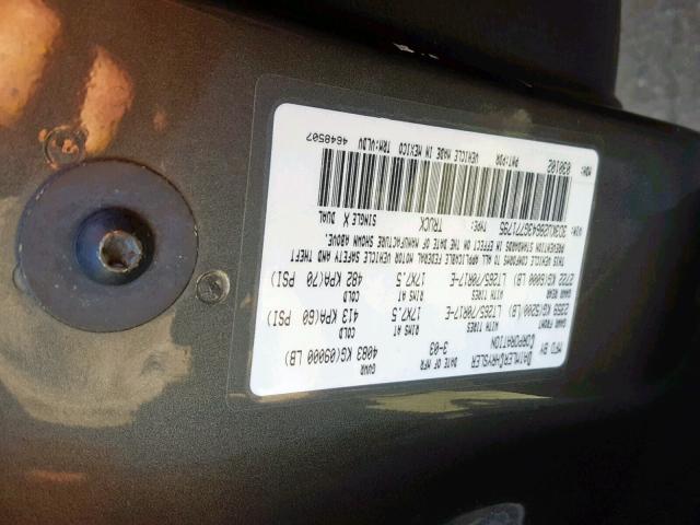 3D3KU28643G771795 - 2003 DODGE RAM 2500 S Մոխրագույն լուսանկար 10