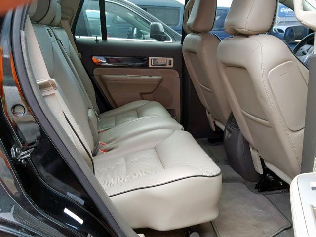 2LMDU88C68BJ18812 - 2008 LINCOLN MKX BLACK photo 6