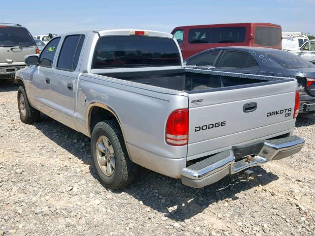 1D7HL48K74S781090 - 2004 DODGE DAKOTA QUA GRAY photo 3