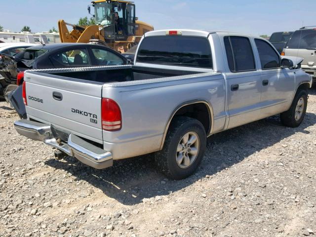 1D7HL48K74S781090 - 2004 DODGE DAKOTA QUA GRAY photo 4