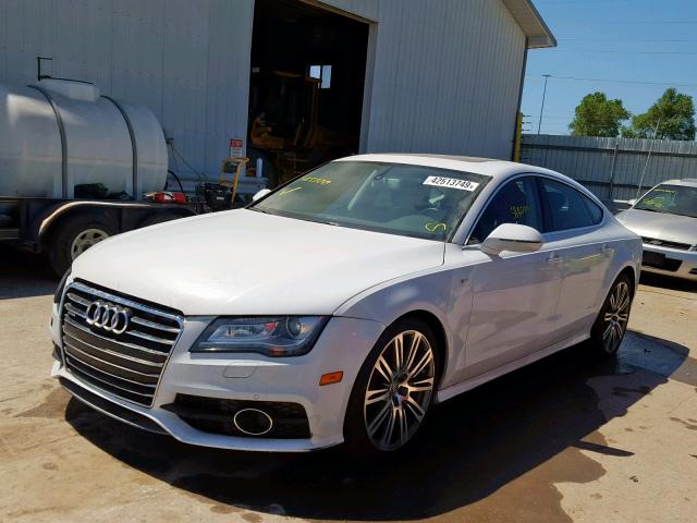 WAU2MAFC2EN003459 - 2014 AUDI A7 PRESTIG WHITE photo 2