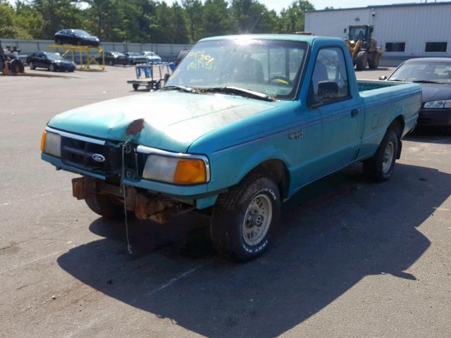 1FTCR10A9PPA37681 - 1993 FORD RANGER BLUE photo 2