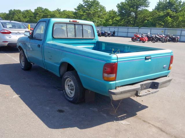 1FTCR10A9PPA37681 - 1993 FORD RANGER BLUE photo 3