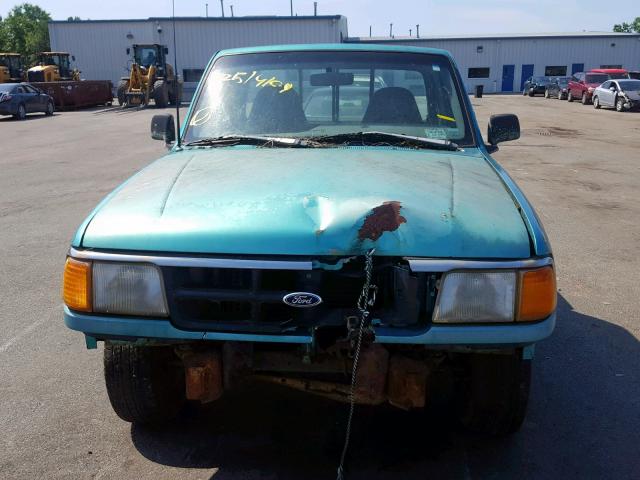 1FTCR10A9PPA37681 - 1993 FORD RANGER BLUE photo 9