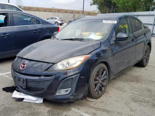 JM1BL1U58B1366197 - 2011 MAZDA 3 S BLACK photo 2