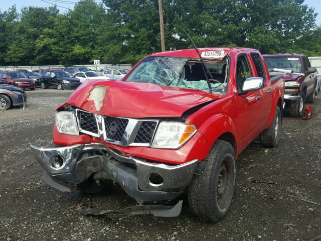 1N6AD07W57C437890 - 2007 NISSAN FRONTIER C RED photo 2