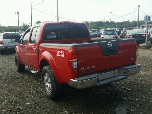 1N6AD07W57C437890 - 2007 NISSAN FRONTIER C RED photo 3