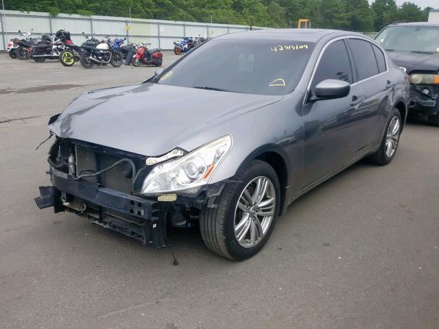 JN1CV6AR8AM459286 - 2010 INFINITI G37 SILVER photo 2