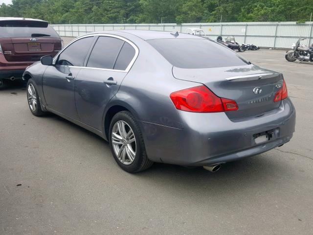 JN1CV6AR8AM459286 - 2010 INFINITI G37 SILVER photo 3