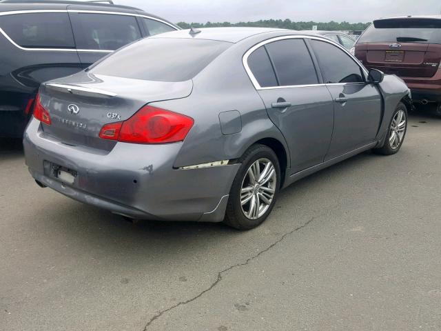 JN1CV6AR8AM459286 - 2010 INFINITI G37 SILVER photo 4