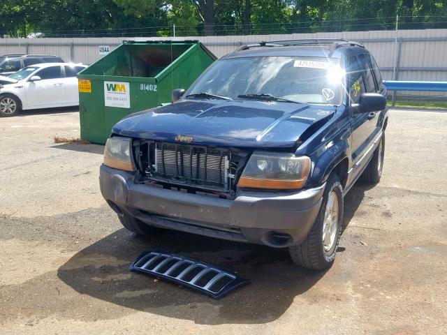 1J4GX48N84C412540 - 2004 JEEP GRAND CHER BLUE photo 2