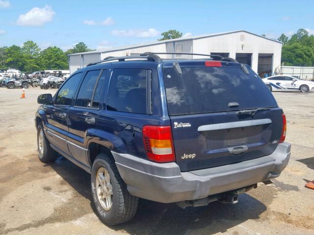 1J4GX48N84C412540 - 2004 JEEP GRAND CHER BLUE photo 3