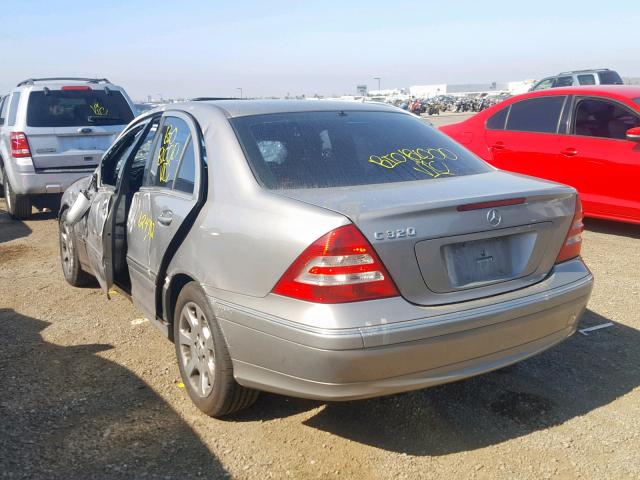 WDBRF64J85F576482 - 2005 MERCEDES-BENZ C 320 GRAY photo 3