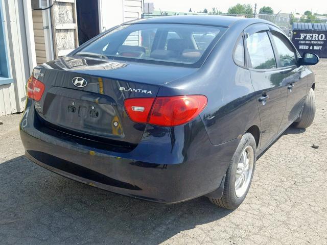 KMHDU45D87U016311 - 2007 HYUNDAI ELANTRA GL BLACK photo 4