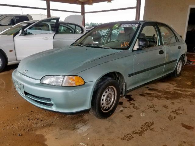 1HGEG8644NL073468 - 1992 HONDA CIVIC DX GREEN photo 2