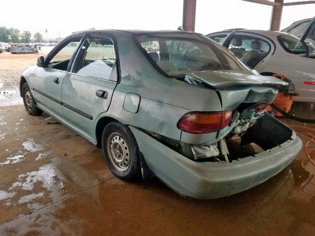 1HGEG8644NL073468 - 1992 HONDA CIVIC DX GREEN photo 3