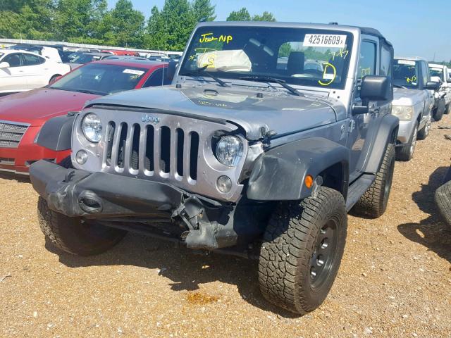 1C4AJWAG7EL118276 - 2014 JEEP WRANGLER S GRAY photo 2