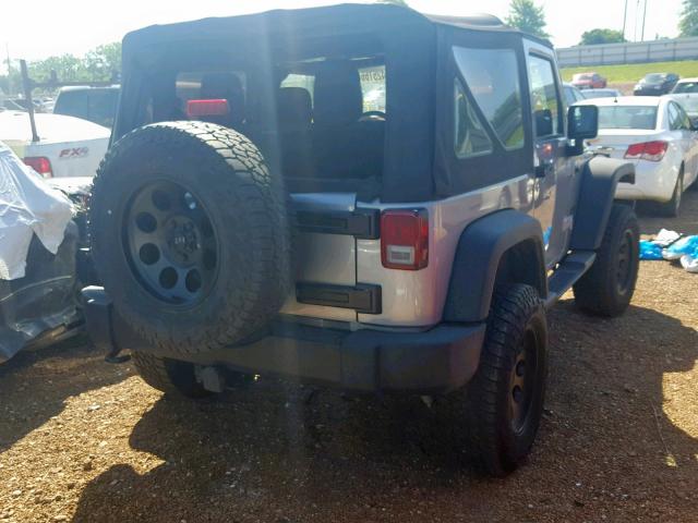 1C4AJWAG7EL118276 - 2014 JEEP WRANGLER S GRAY photo 4