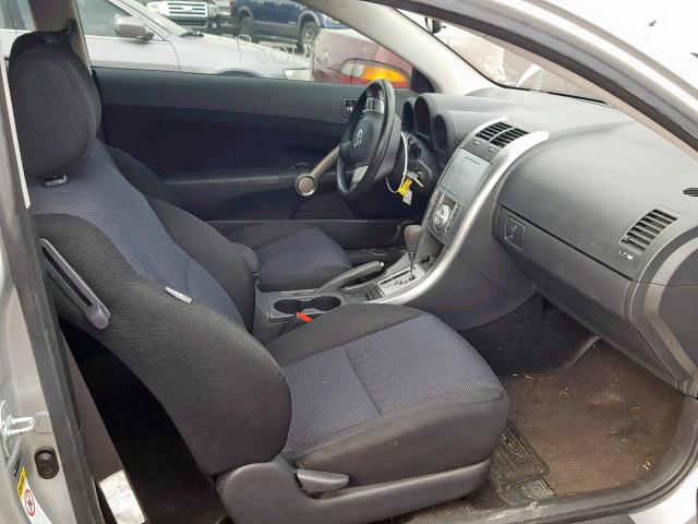 JTKDE167680260890 - 2008 TOYOTA SCION TC ვერცხლისფერი ფოტო 5
