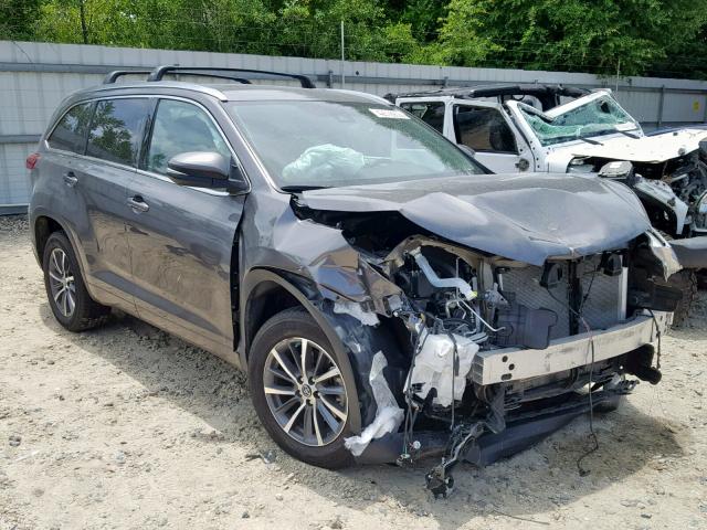 5TDKZRFH6JS541911 - 2018 TOYOTA HIGHLANDER GRAY photo 1