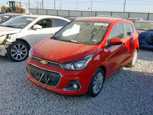 KL8CD6SA3HC762106 - 2017 CHEVROLET SPARK 1LT RED photo 2