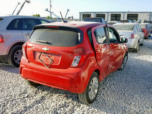 KL8CD6SA3HC762106 - 2017 CHEVROLET SPARK 1LT RED photo 4