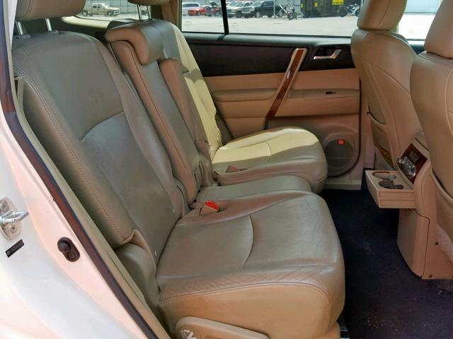 5TDYK3EHXCS083404 - 2012 TOYOTA HIGHLANDER CREAM photo 6