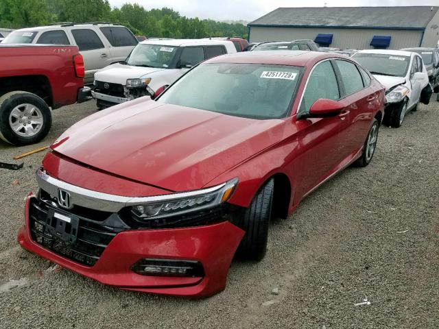 1HGCV1F6XJA114150 - 2018 HONDA ACCORD EXL RED photo 2