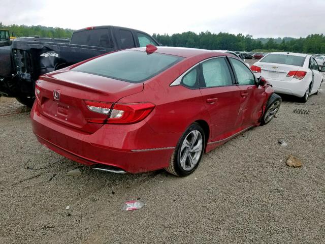 1HGCV1F6XJA114150 - 2018 HONDA ACCORD EXL RED photo 4