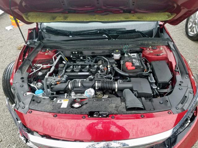 1HGCV1F6XJA114150 - 2018 HONDA ACCORD EXL RED photo 7