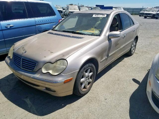 WDBRF64JX2F197222 - 2002 MERCEDES-BENZ C 320 BEIGE photo 2