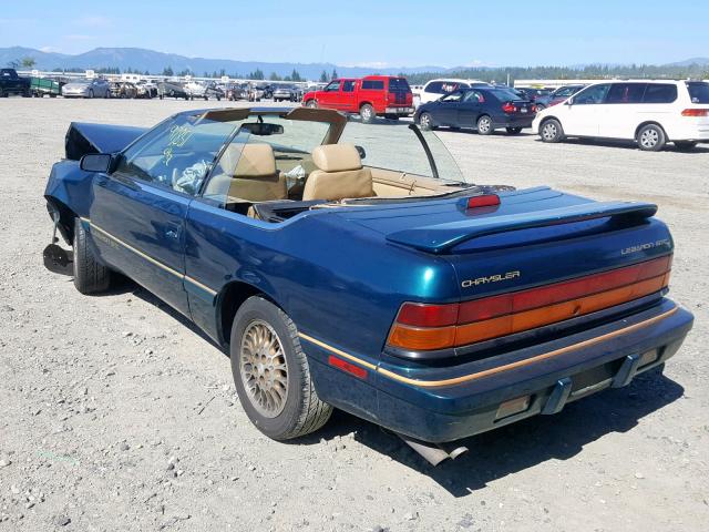 1C3EU4536SF541661 - 1995 CHRYSLER LEBARON GT BLUE photo 3