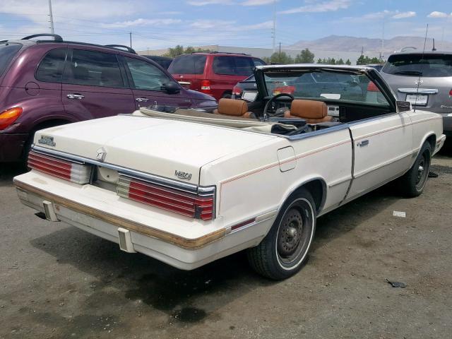 1C3BC55E9EG329963 - 1984 CHRYSLER LEBARON WHITE photo 4