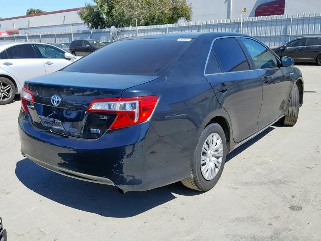 4T1BD1FK8CU031663 - 2012 TOYOTA CAMRY HYBR BLACK photo 4