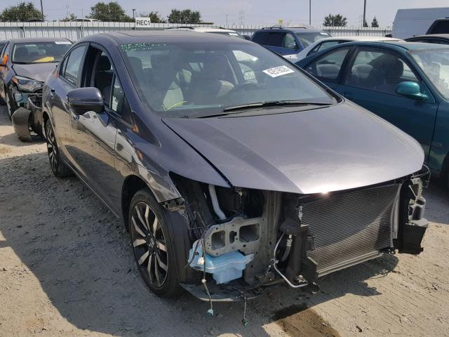 19XFB2F99EE248218 - 2014 HONDA CIVIC EXL GRAY photo 1