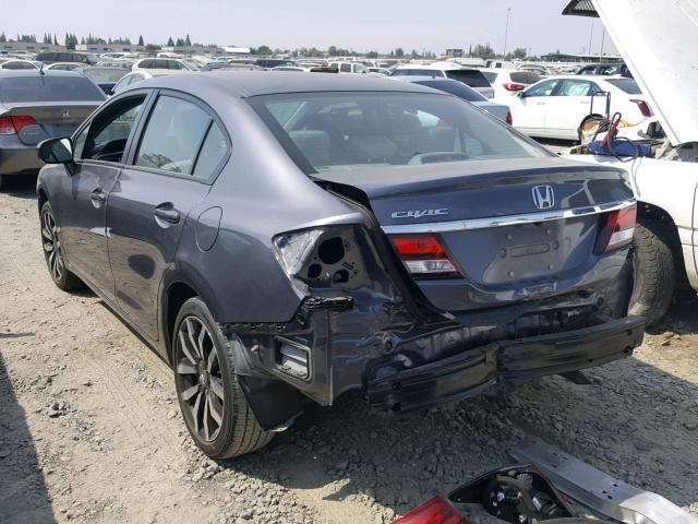 19XFB2F99EE248218 - 2014 HONDA CIVIC EXL GRAY photo 3