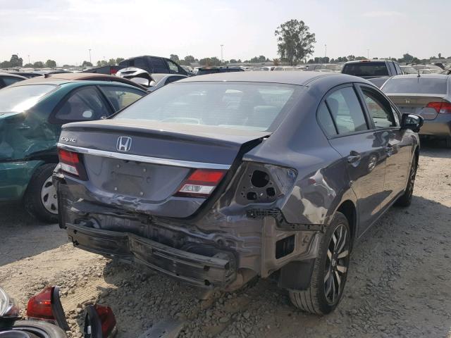 19XFB2F99EE248218 - 2014 HONDA CIVIC EXL GRAY photo 4