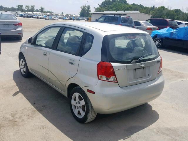 KL1TD62655B471294 - 2005 CHEVROLET AVEO BASE 银色 照片 3