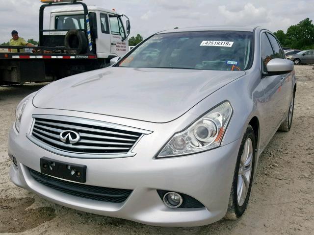 JN1CV6AP6DM717940 - 2013 INFINITI G37 BASE SILVER photo 2