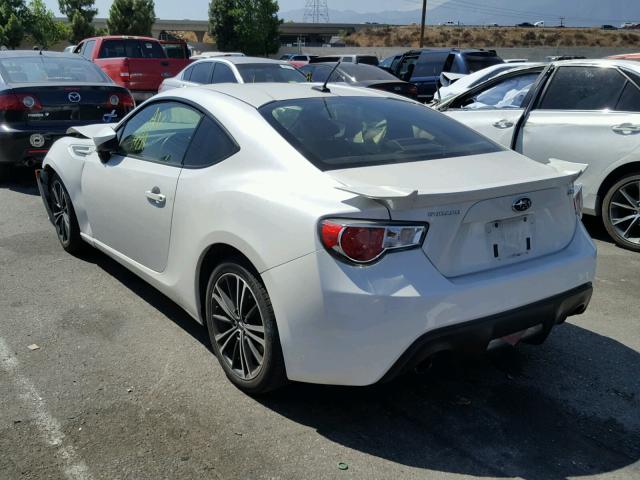 JF1ZCAC14D2600805 - 2013 SUBARU BRZ 2.0 LI WHITE photo 3