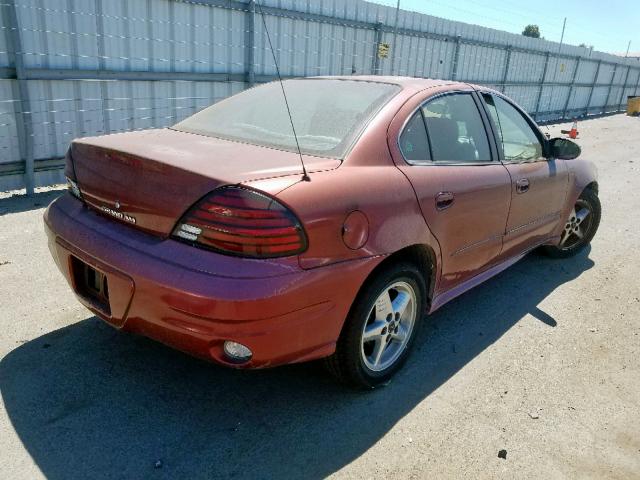 1G2NF52F03C227540 - 2003 PONTIAC GRAND AM S RED photo 4